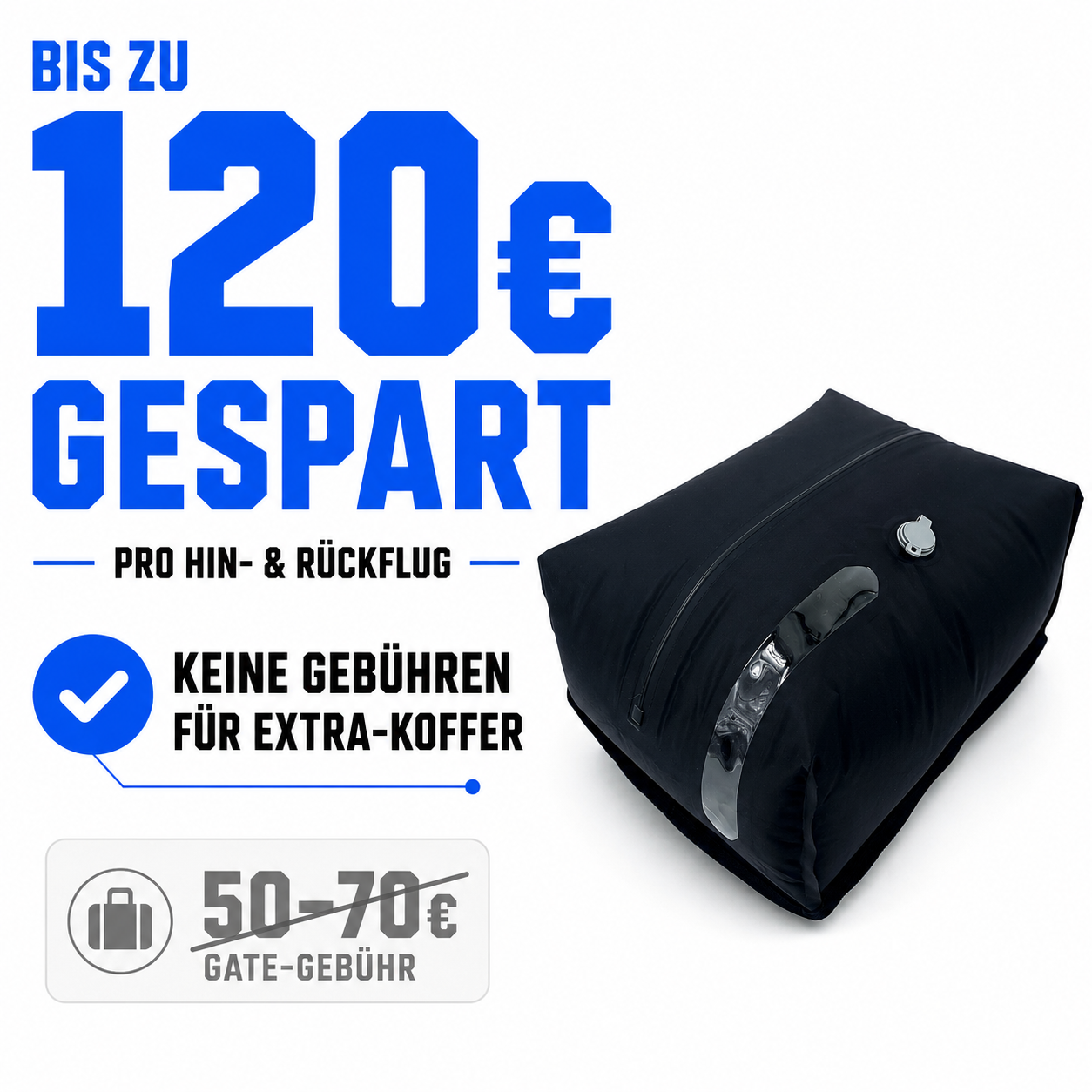 Packly – Kompressions-Reisetasche mit Pumpe